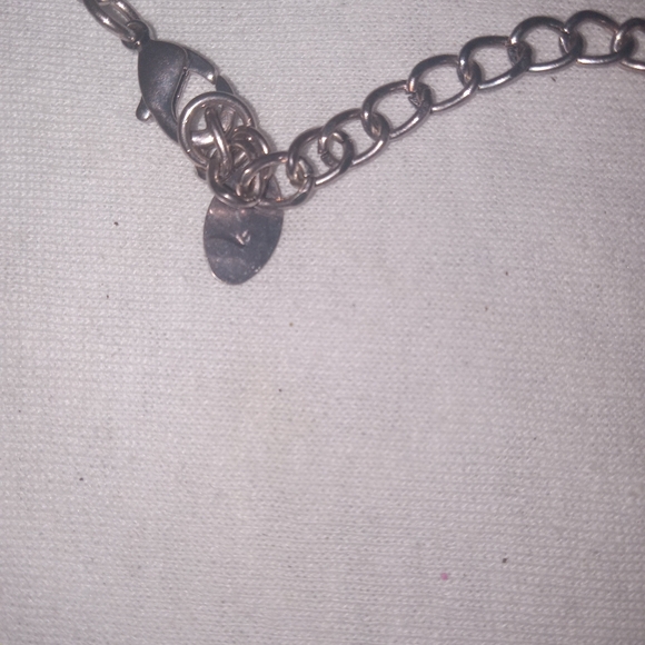 Cute, etc! Statement  Necklace GREEN AND SILVER tone 3 tone Cabochons Petty - Picture 5 of 10